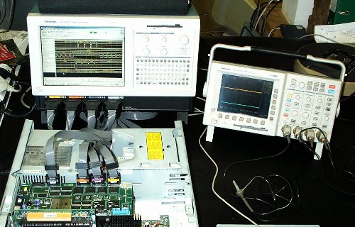 Testing a multiprocessor PCI card